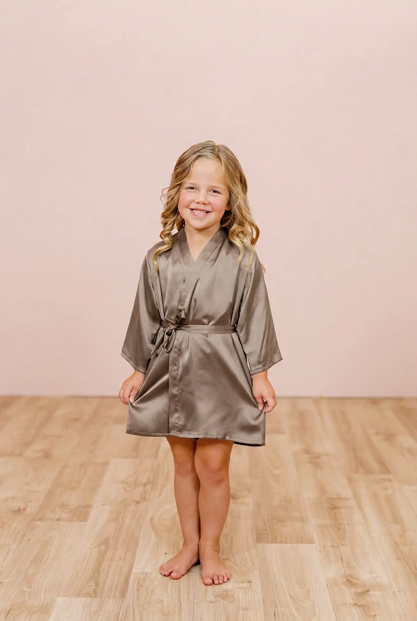 Kids Getting Ready Satin Robe | Made To Order - Image 49