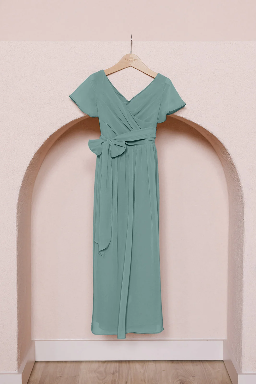 Kids Harper Chiffon Faux Wrap Dress | Made To Order - Image 38