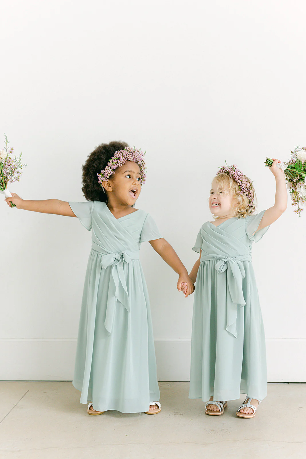 Kids Harper Chiffon Faux Wrap Dress | Made To Order - Image 5