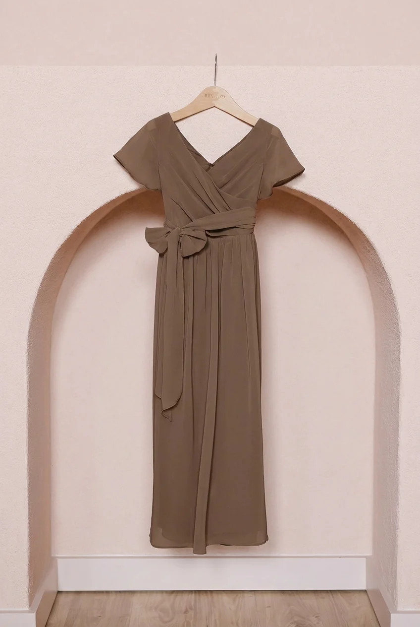 Kids Harper Chiffon Faux Wrap Dress | Made To Order - Image 74