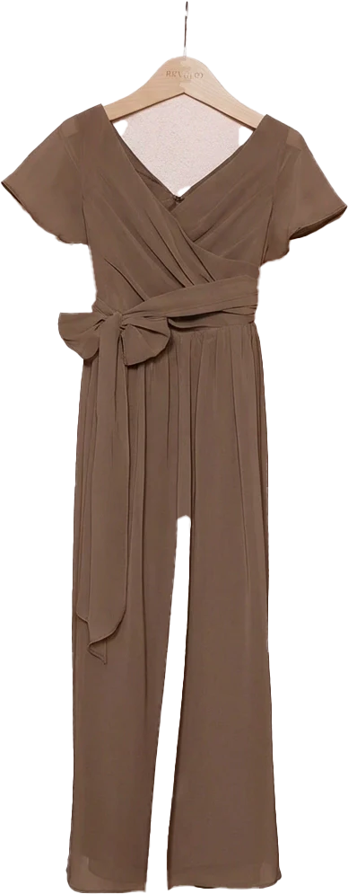 Kids Harper Chiffon Faux Wrap Dress | Made To Order - Image 75