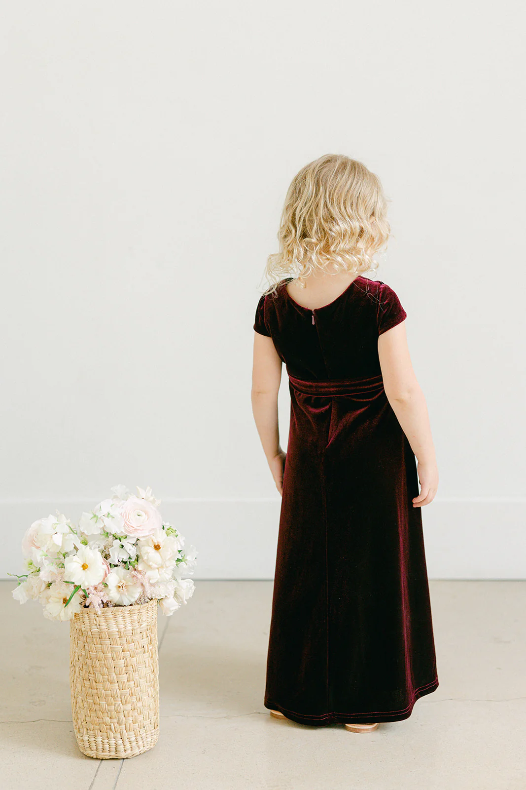 Kids Harper Faux-Wrap Velvet Dress | Made To Order - Image 4