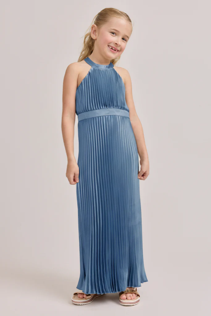 Kids Mazie Satin Pleated Dress | Made To Order - Image 107