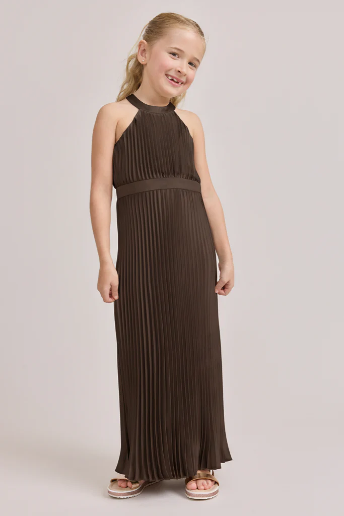 Kids Mazie Satin Pleated Dress | Made To Order - Image 109