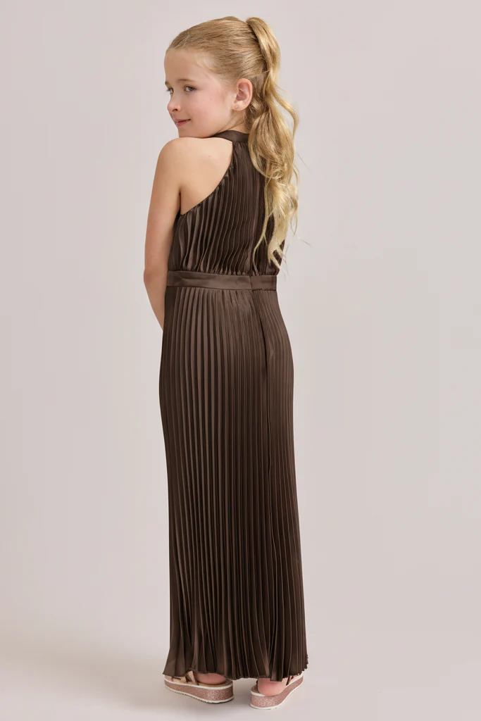 Kids Mazie Satin Pleated Dress | Made To Order - Image 111