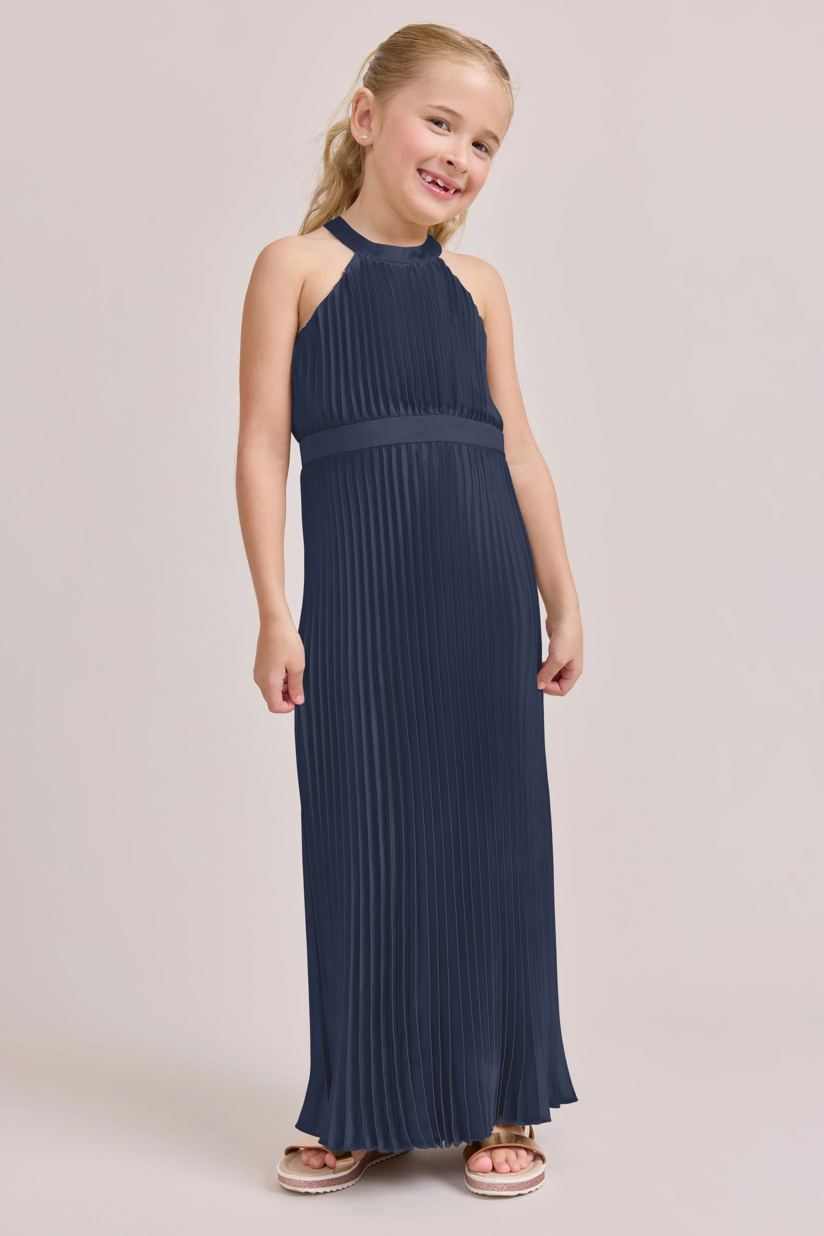 Kids Mazie Satin Pleated Dress | Made To Order - Image 18