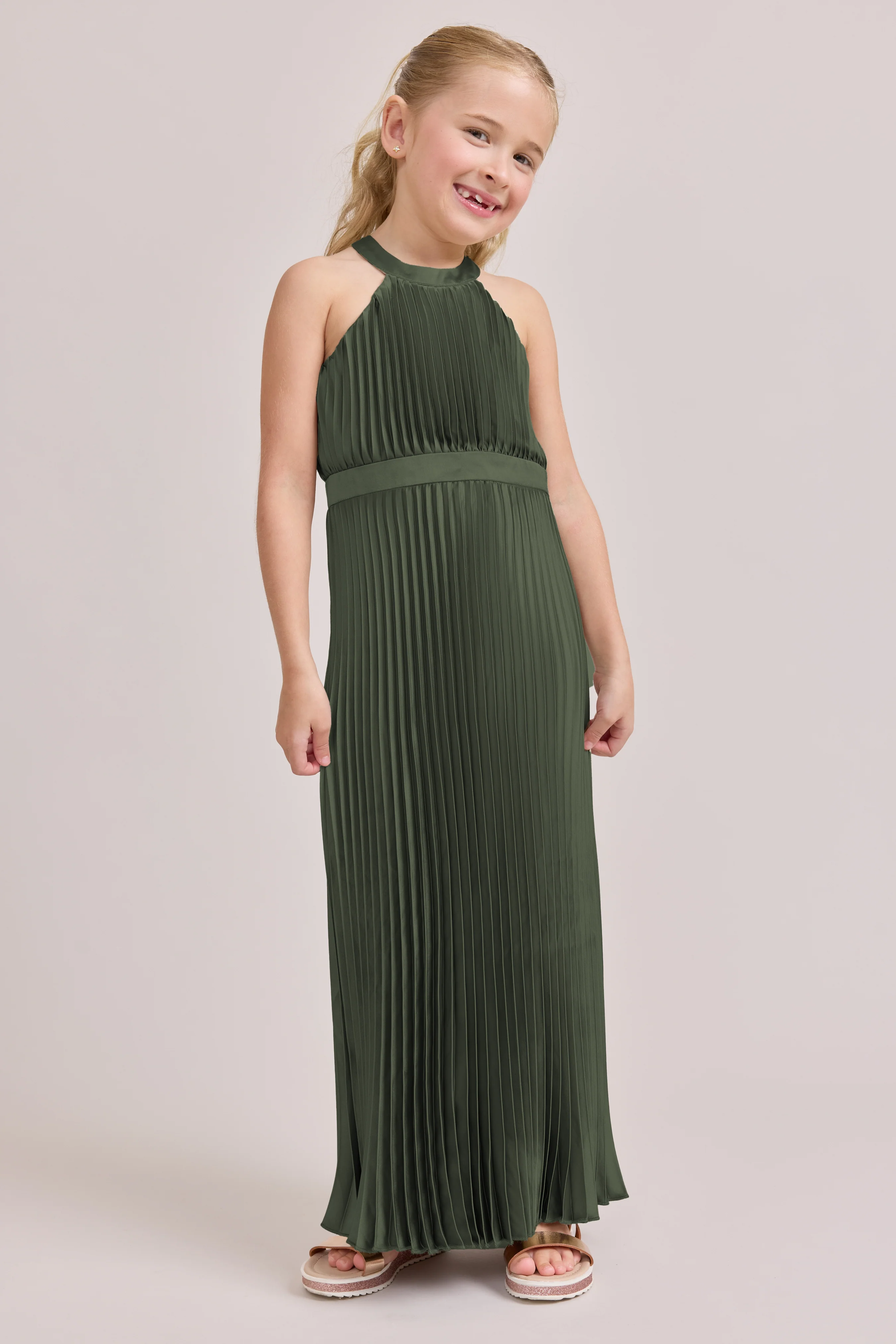 Kids Mazie Satin Pleated Dress | Made To Order - Image 64