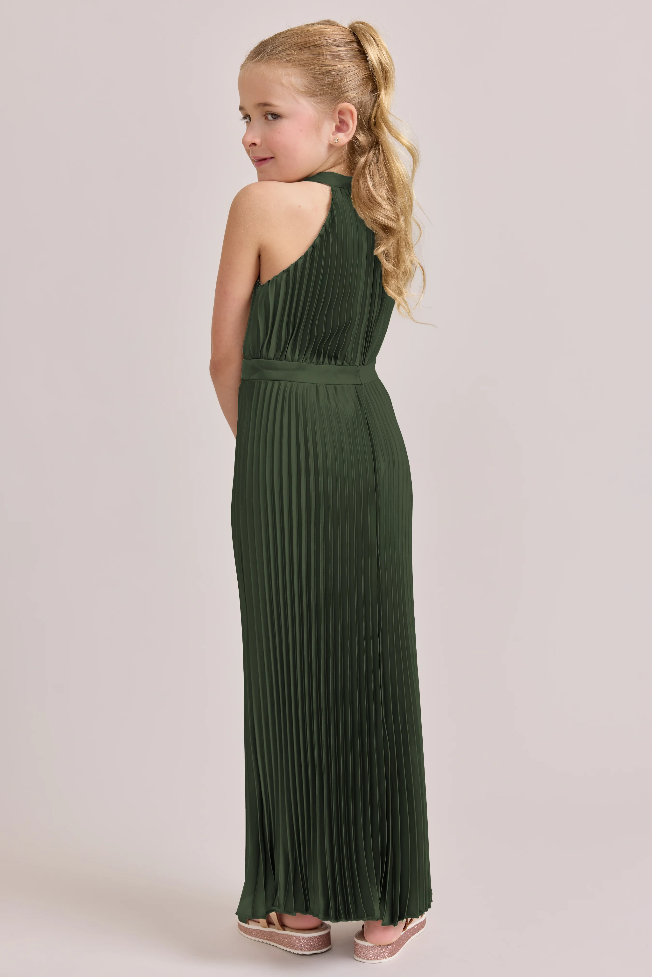 Kids Mazie Satin Pleated Dress | Made To Order - Image 65