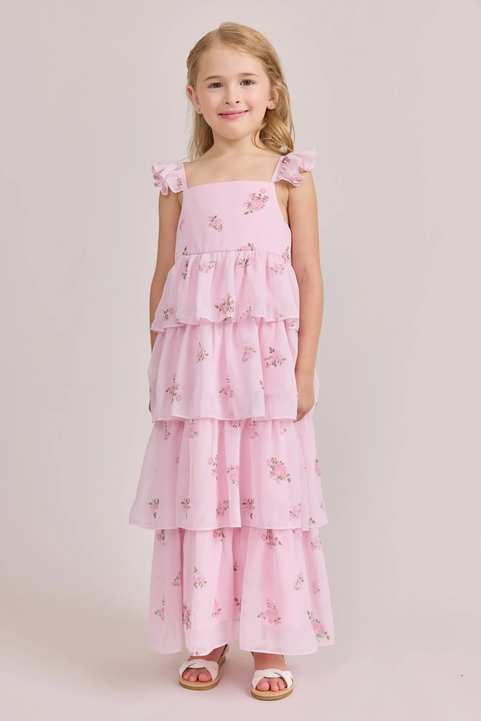 Kids Poppy Chiffon Floral Print Dress | Made To Order - Image 15