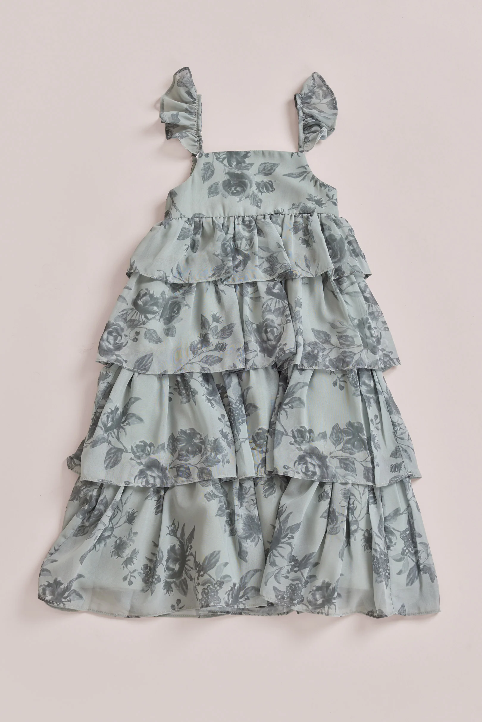 Kids Poppy Chiffon Floral Print Dress | Made To Order - Image 17