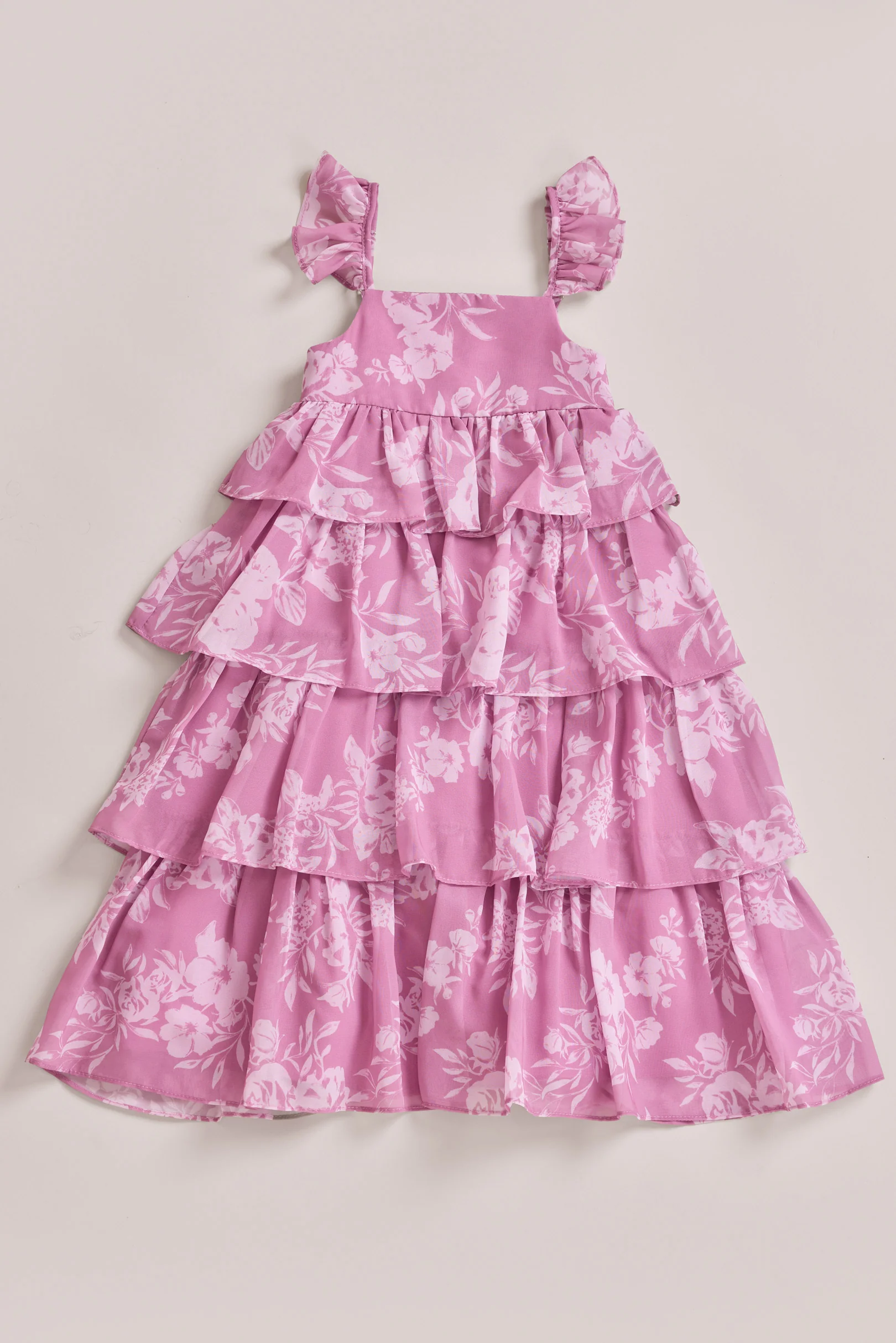 Kids Poppy Chiffon Floral Print Dress | Made To Order - Image 18