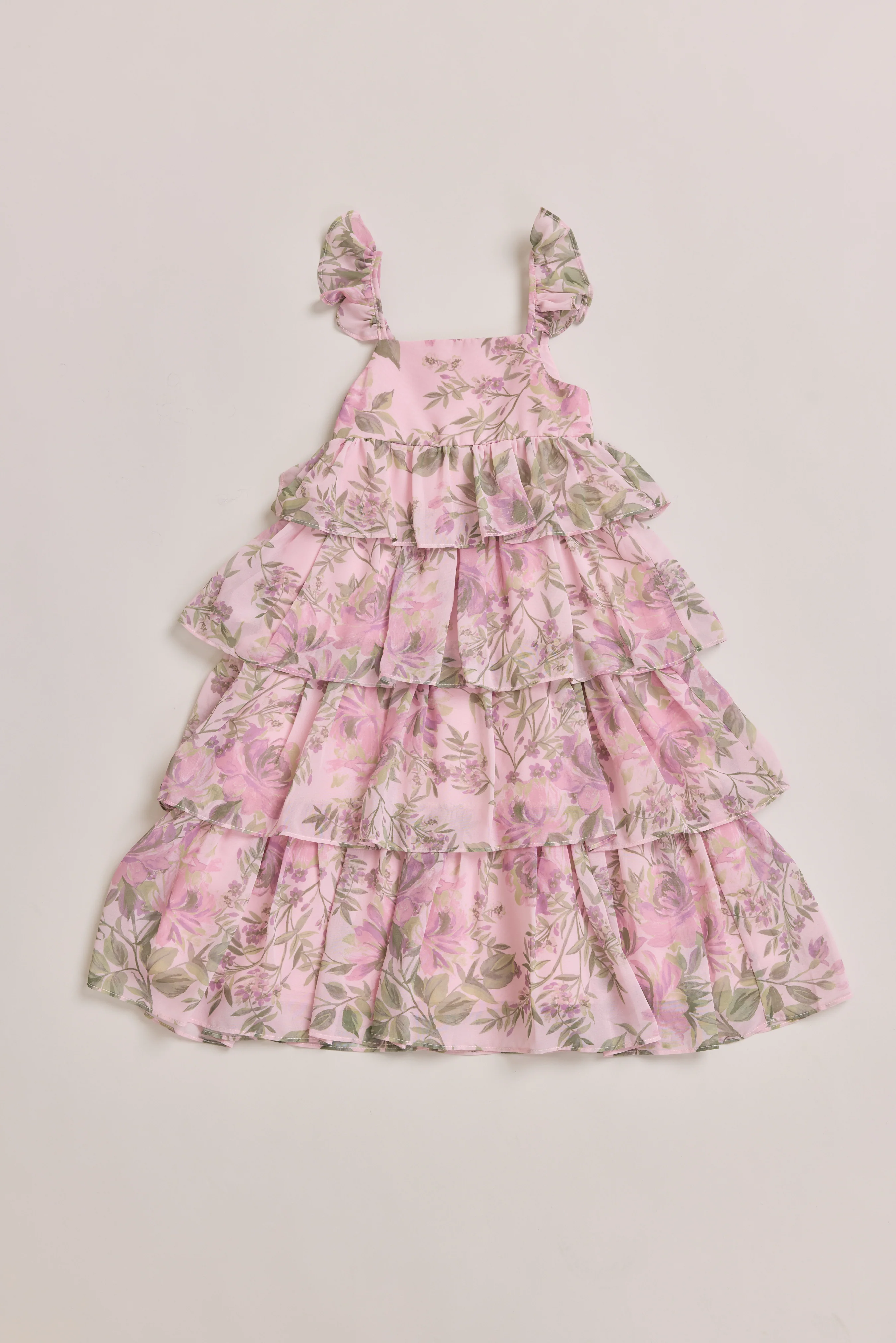 Kids Poppy Chiffon Floral Print Dress | Made To Order - Image 32
