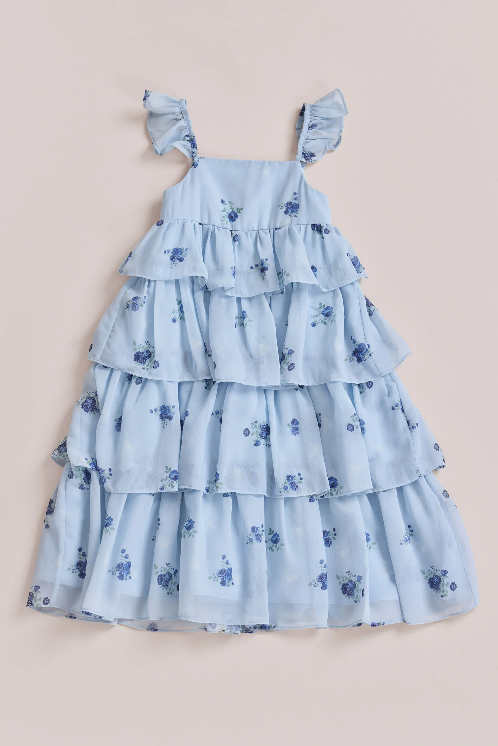 Kids Poppy Chiffon Floral Print Dress | Made To Order - Image 8