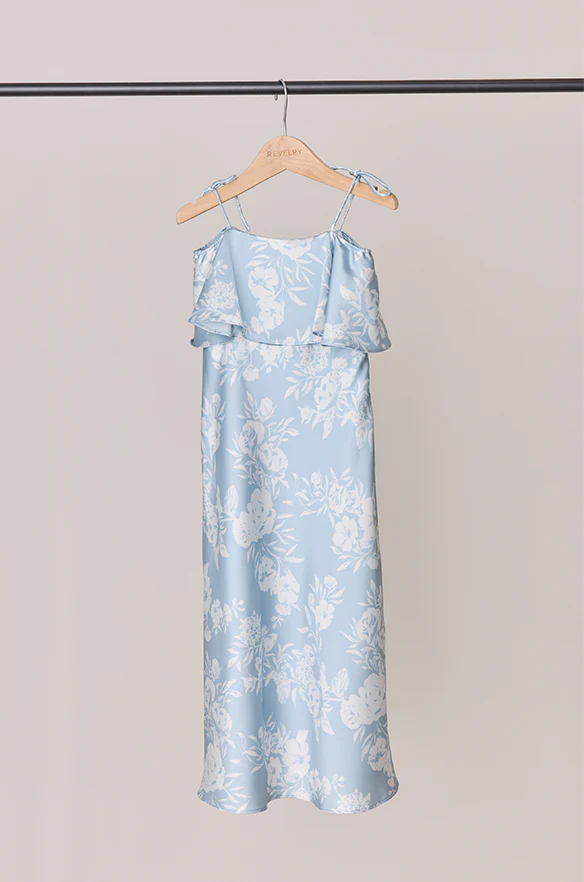 Kids Riley Convertible Satin Floral Print Dress | Made To Order - Image 27
