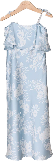 Kids Riley Convertible Satin Floral Print Dress | Made To Order - Image 32