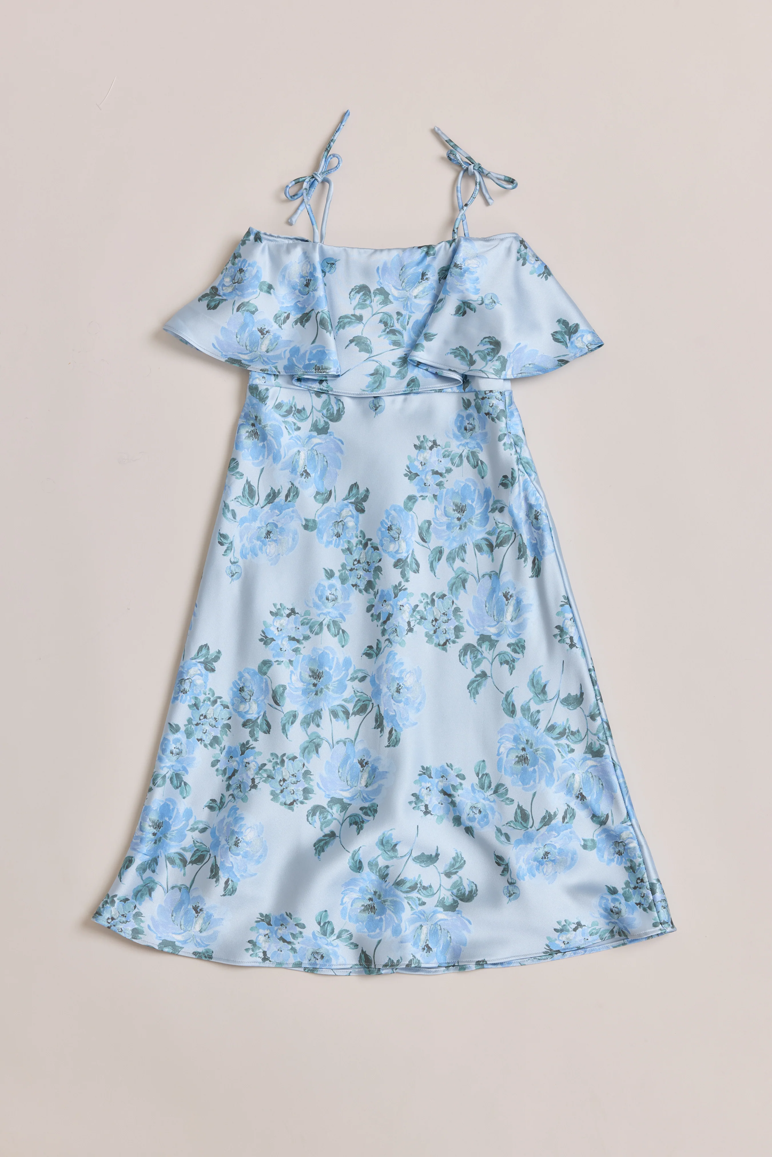 Kids Riley Convertible Satin Floral Print Dress | Made To Order - Image 38