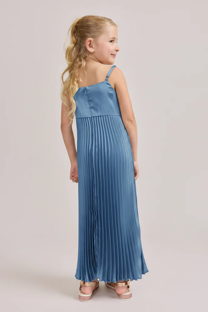 Kids Saylor Satin Pleated Dress | Made To Order - Image 55
