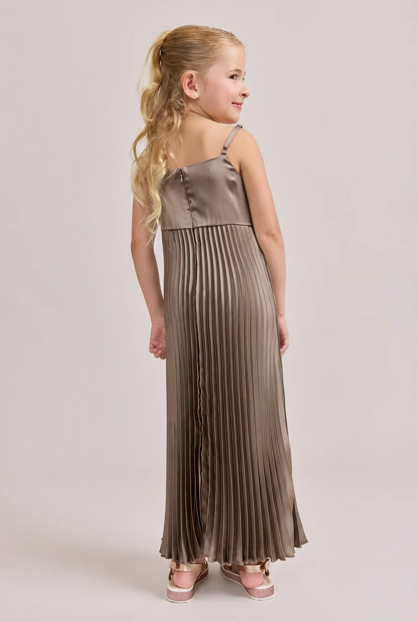 Kids Saylor Satin Pleated Dress | Made To Order - Image 59