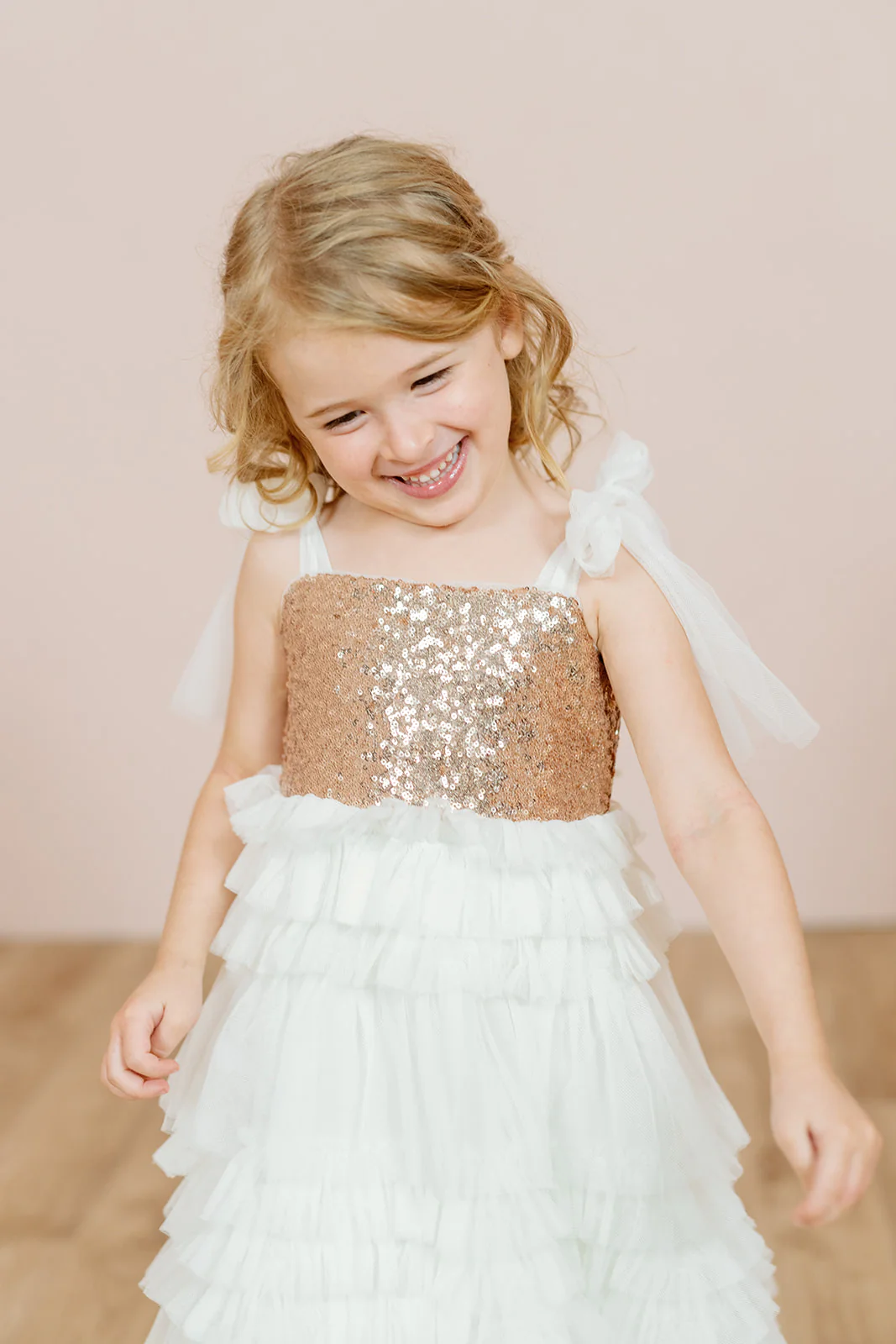 Kids Tallulah Sequin + Tulle Dress | Made To Order - Image 4