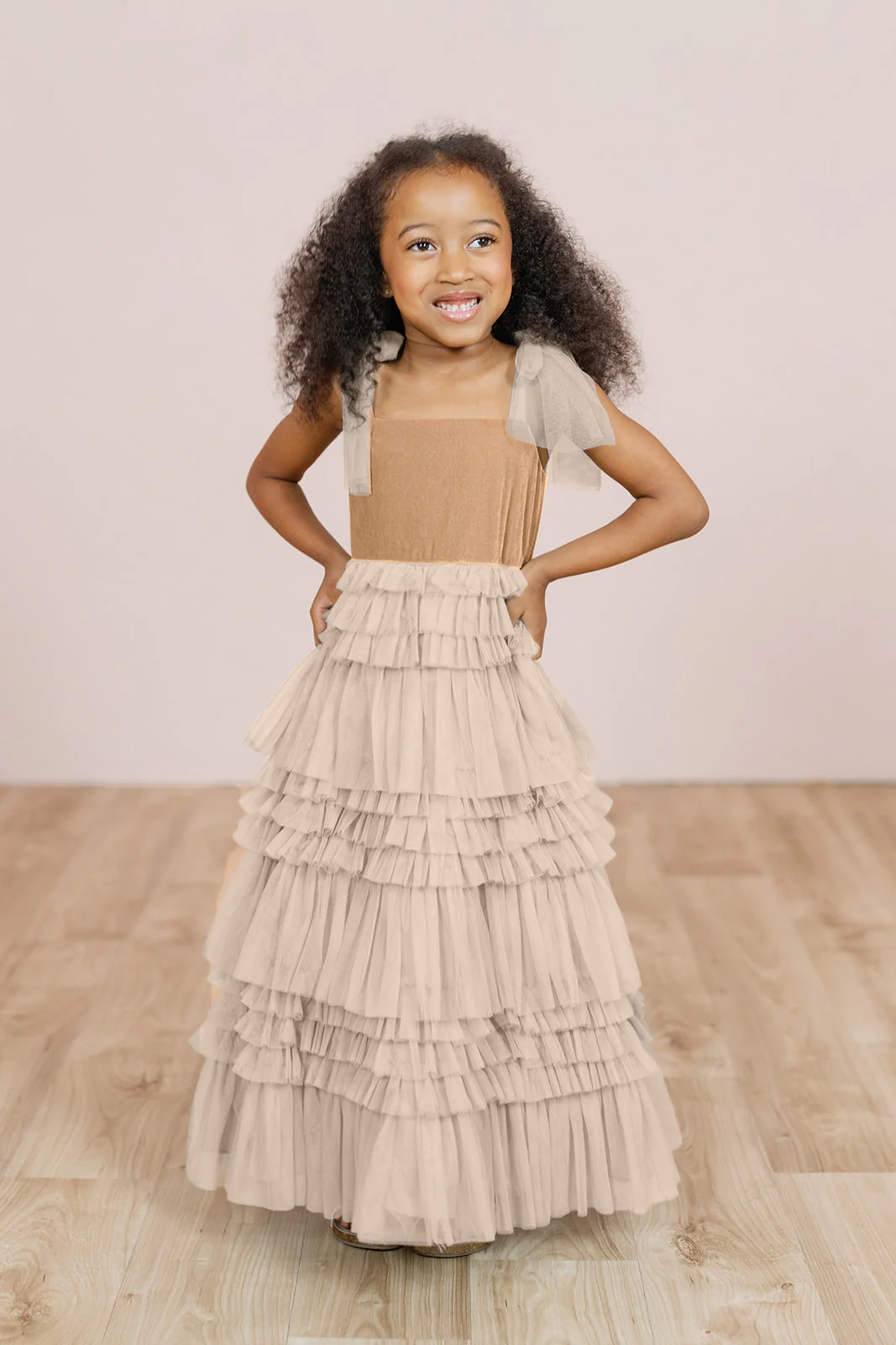 Kids Tallulah Velvet + Tulle Dress | Made To Order - Image 17