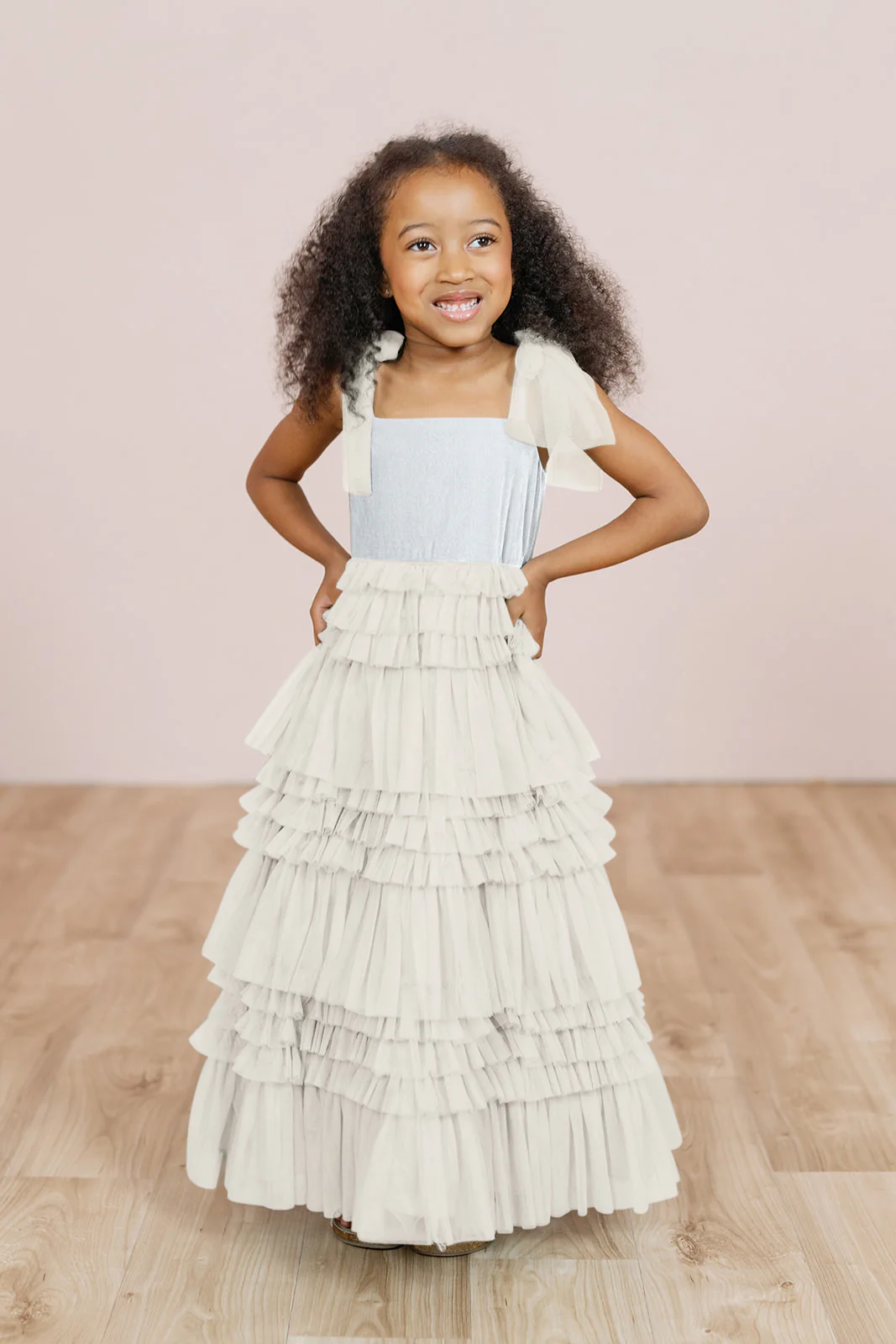 Kids Tallulah Velvet + Tulle Dress | Made To Order - Image 19