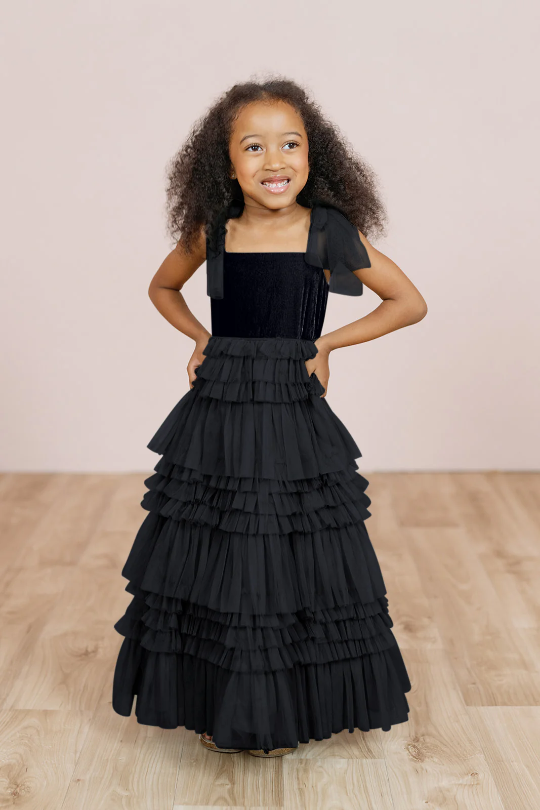 Kids Tallulah Velvet + Tulle Dress | Made To Order - Image 7