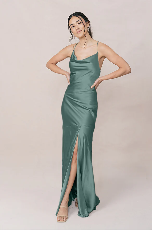 Kimora Satin Dress | Made To Order - Image 130