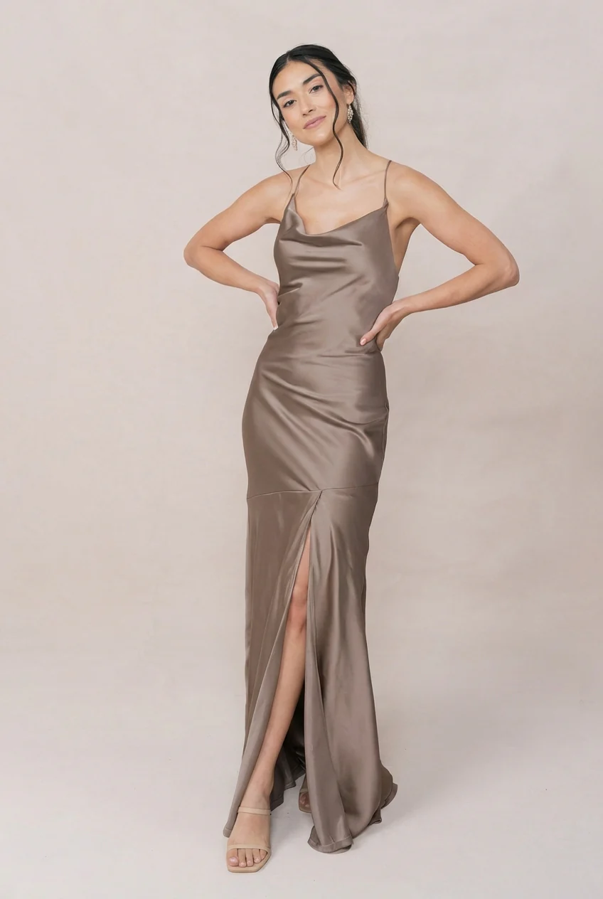 Kimora Satin Dress | Made To Order - Image 167
