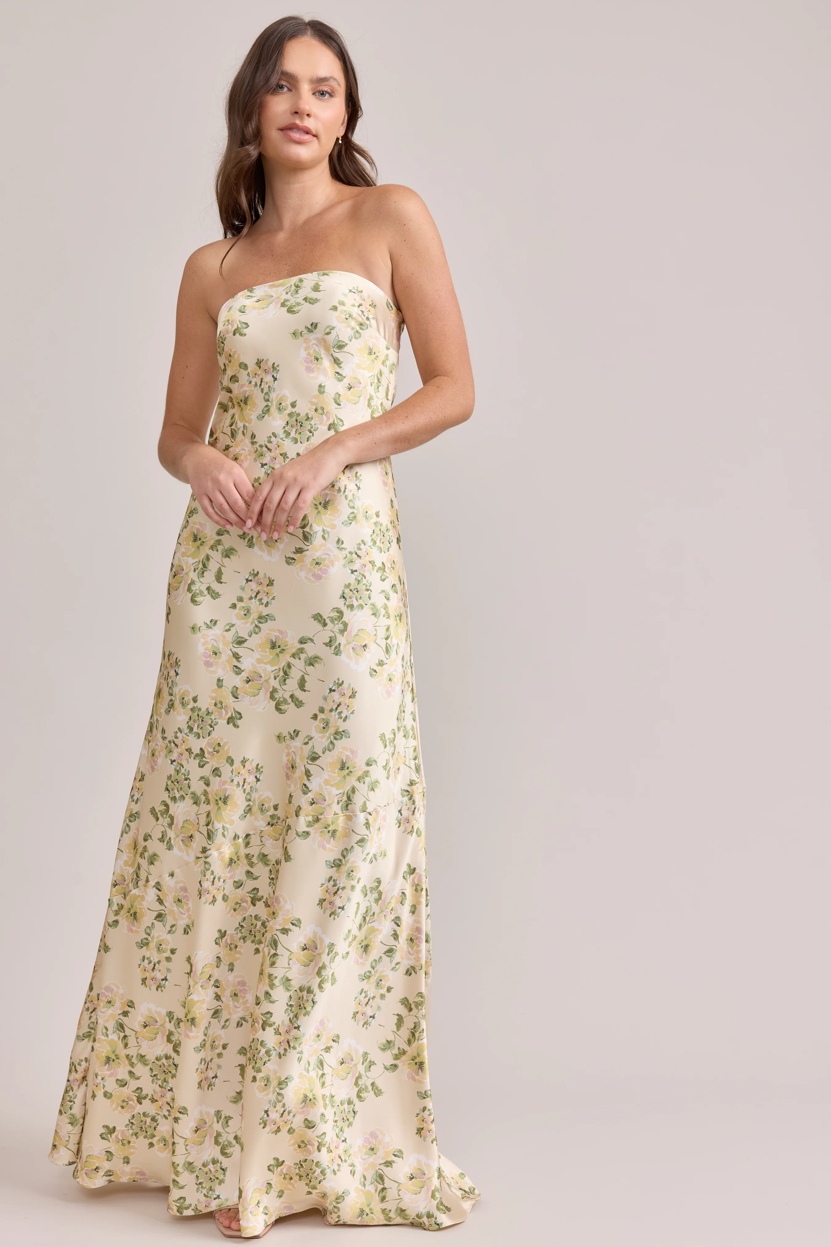 Leo Satin Floral Print Dress | Made To Order - Image 5