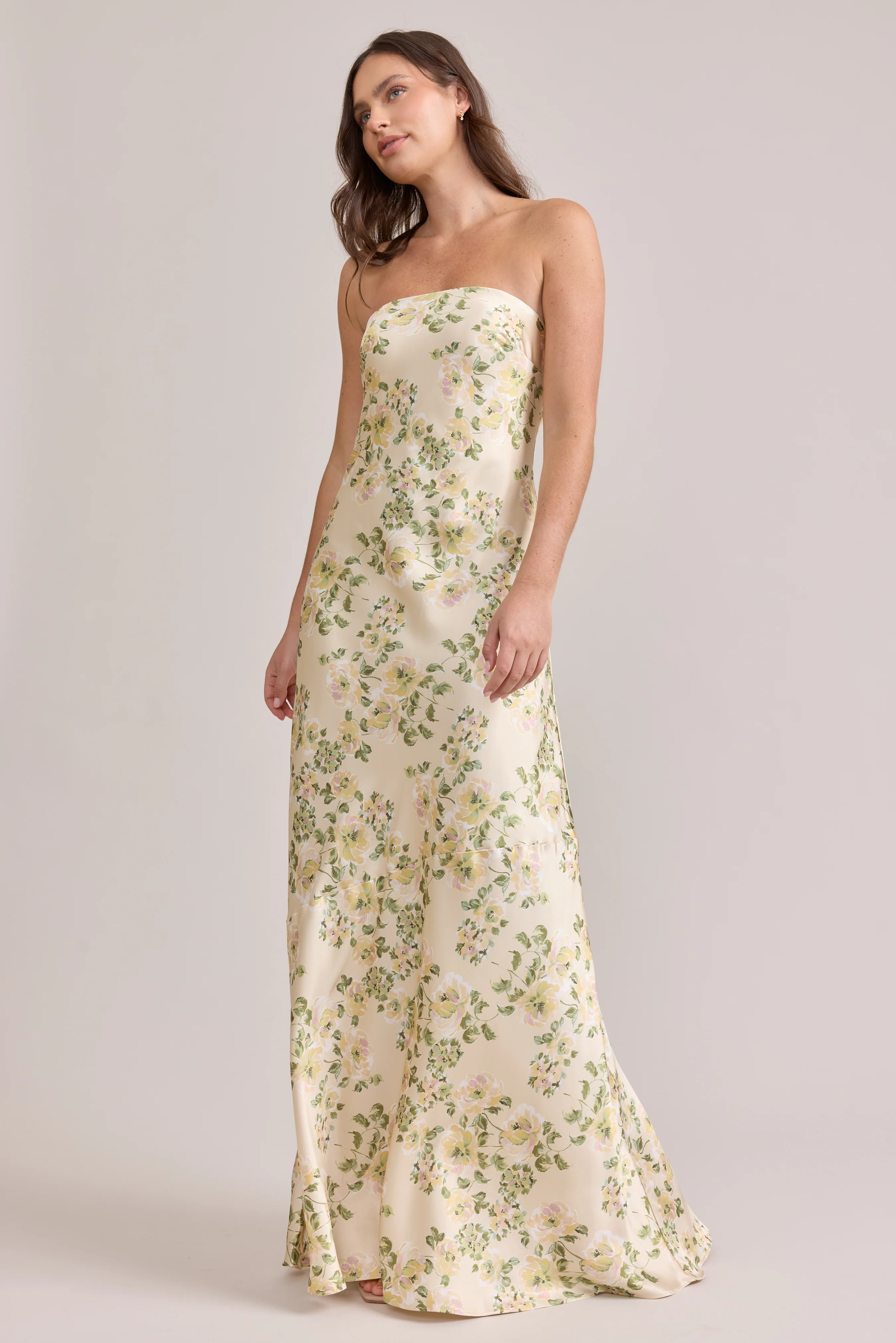 Leo Satin Floral Print Dress | Made To Order - Image 7