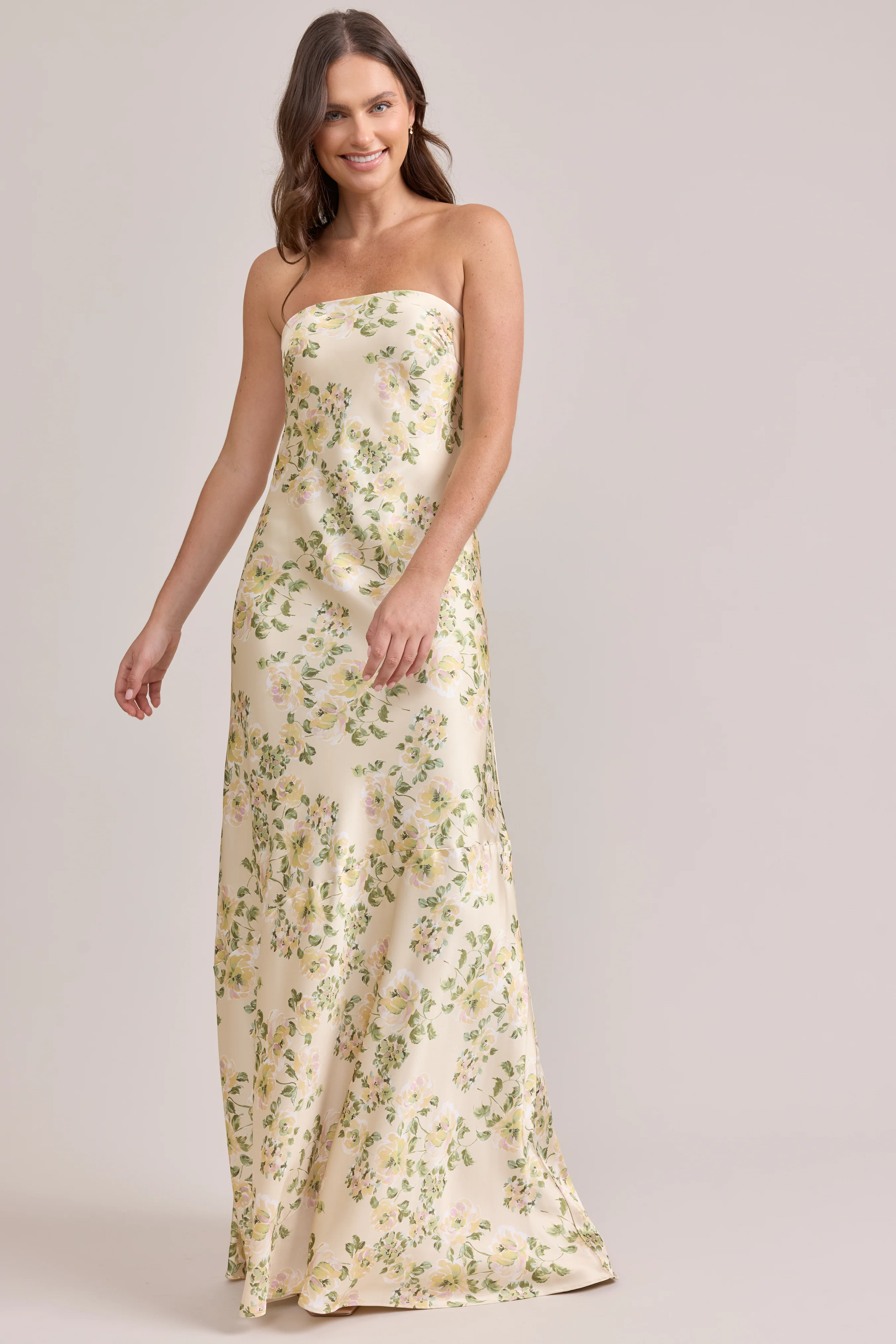 Leo Satin Floral Print Dress | Made To Order - Image 8
