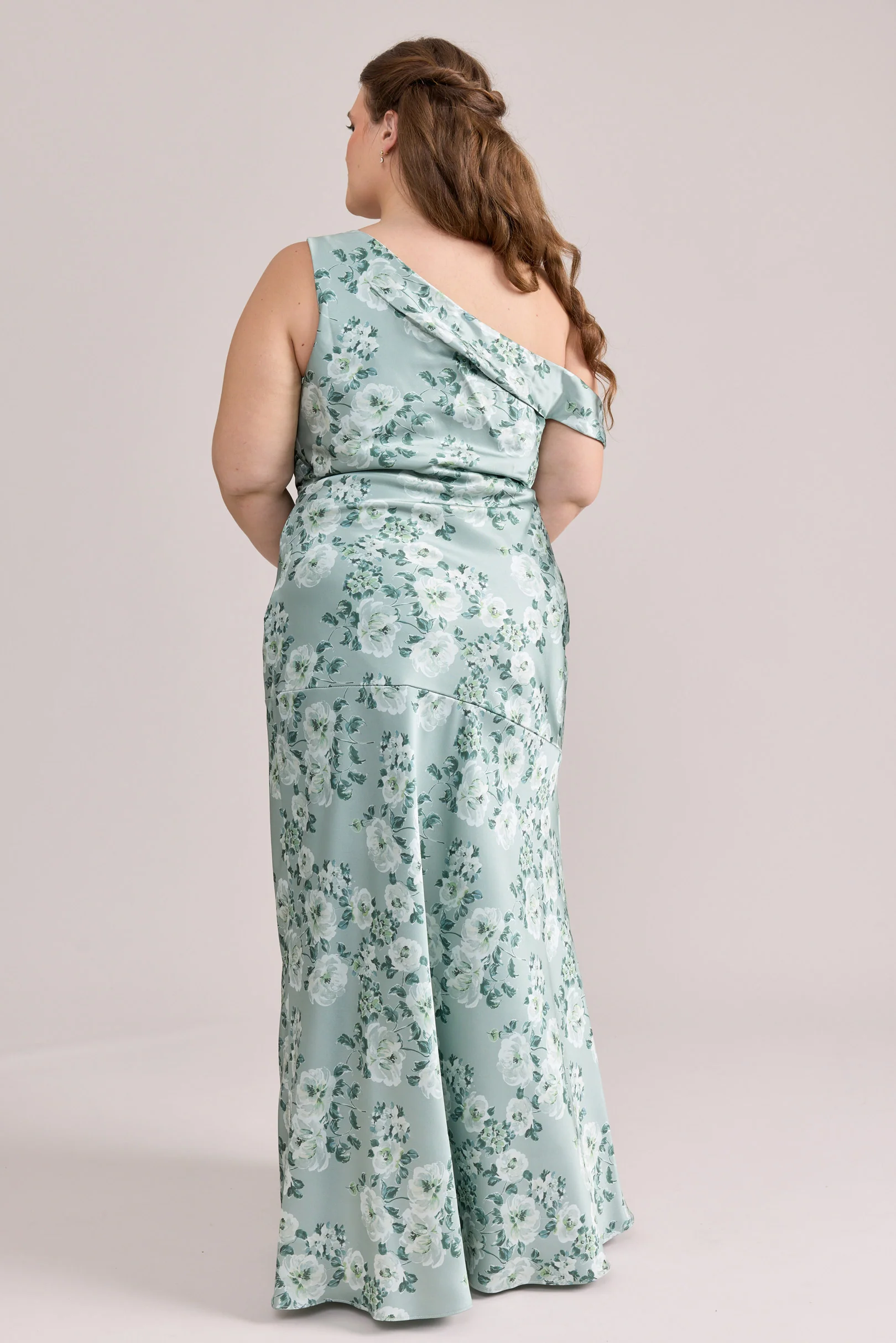 Livvy Satin Floral Print Dress | Made To Order - Image 120