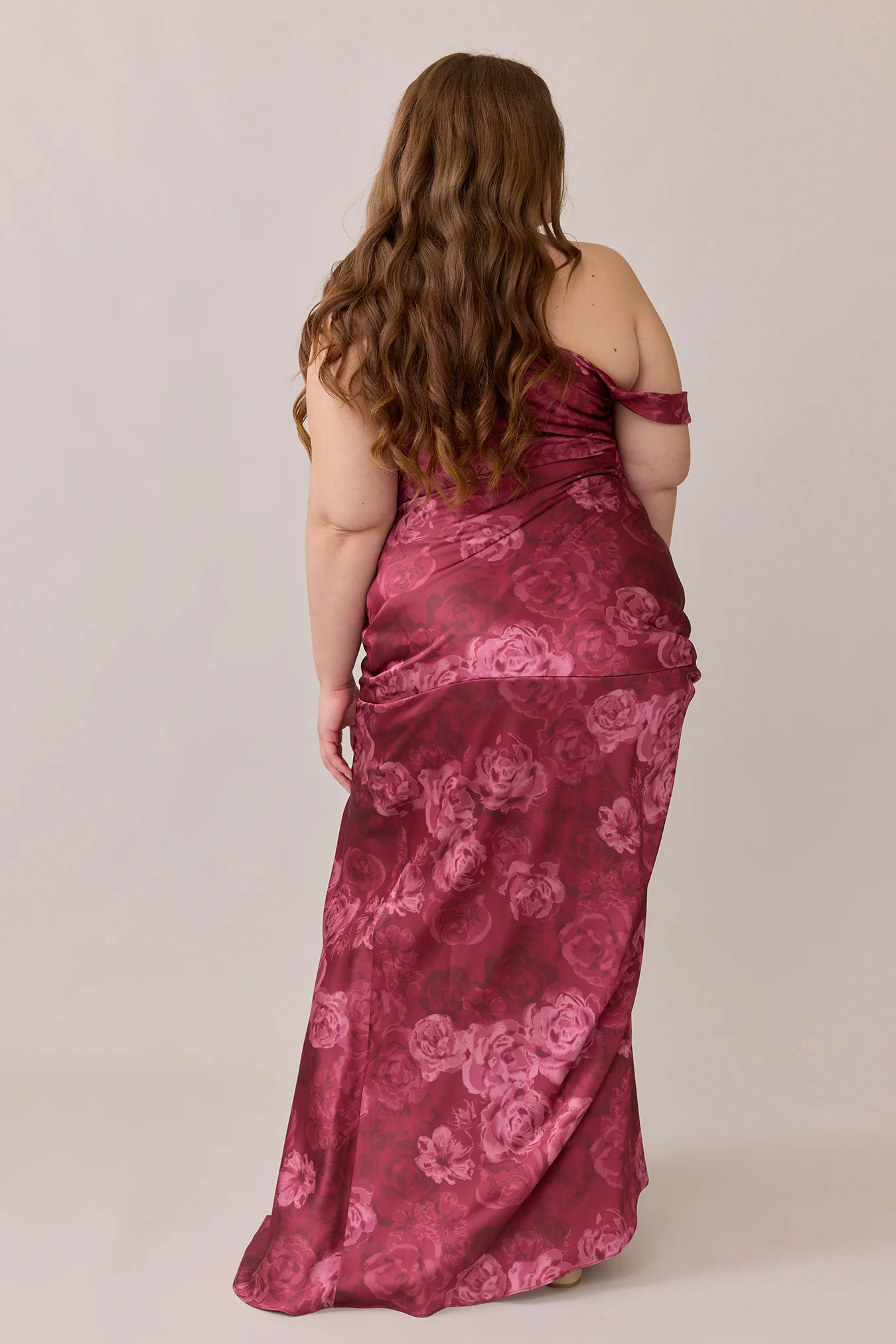 Livvy Satin Floral Print Dress | Made To Order - Image 13