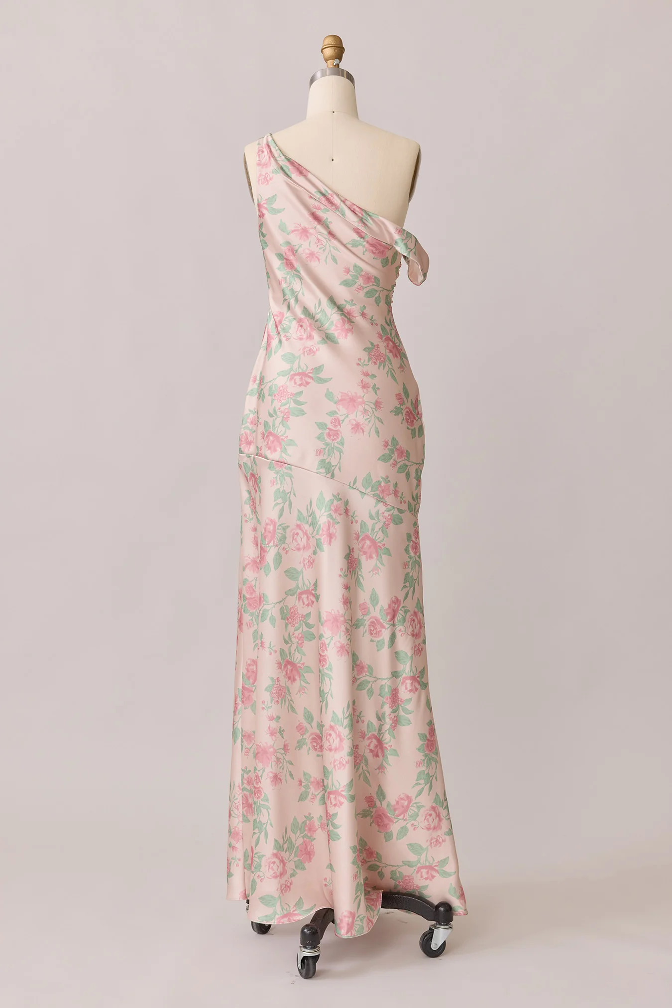Livvy Satin Floral Print Dress | Made To Order - Image 18