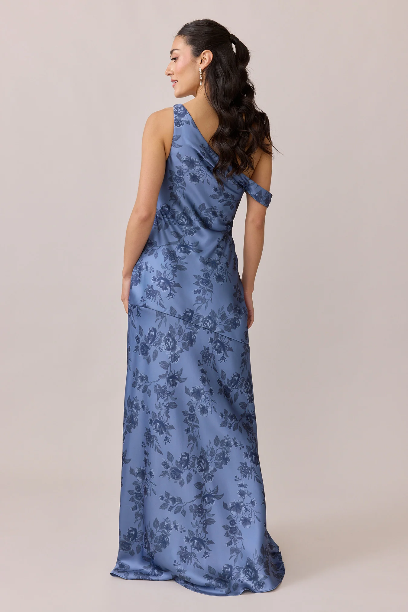 Livvy Satin Floral Print Dress | Made To Order - Image 32