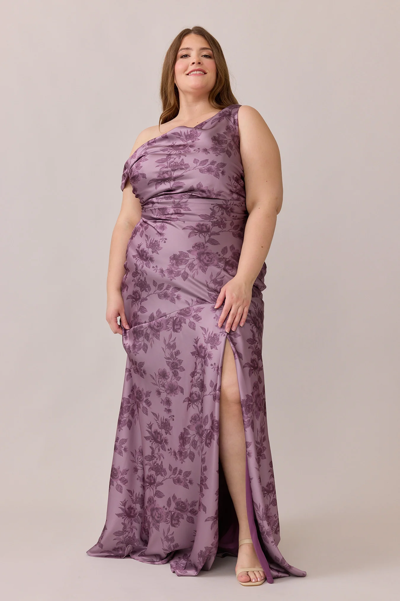 Livvy Satin Floral Print Dress | Made To Order - Image 33