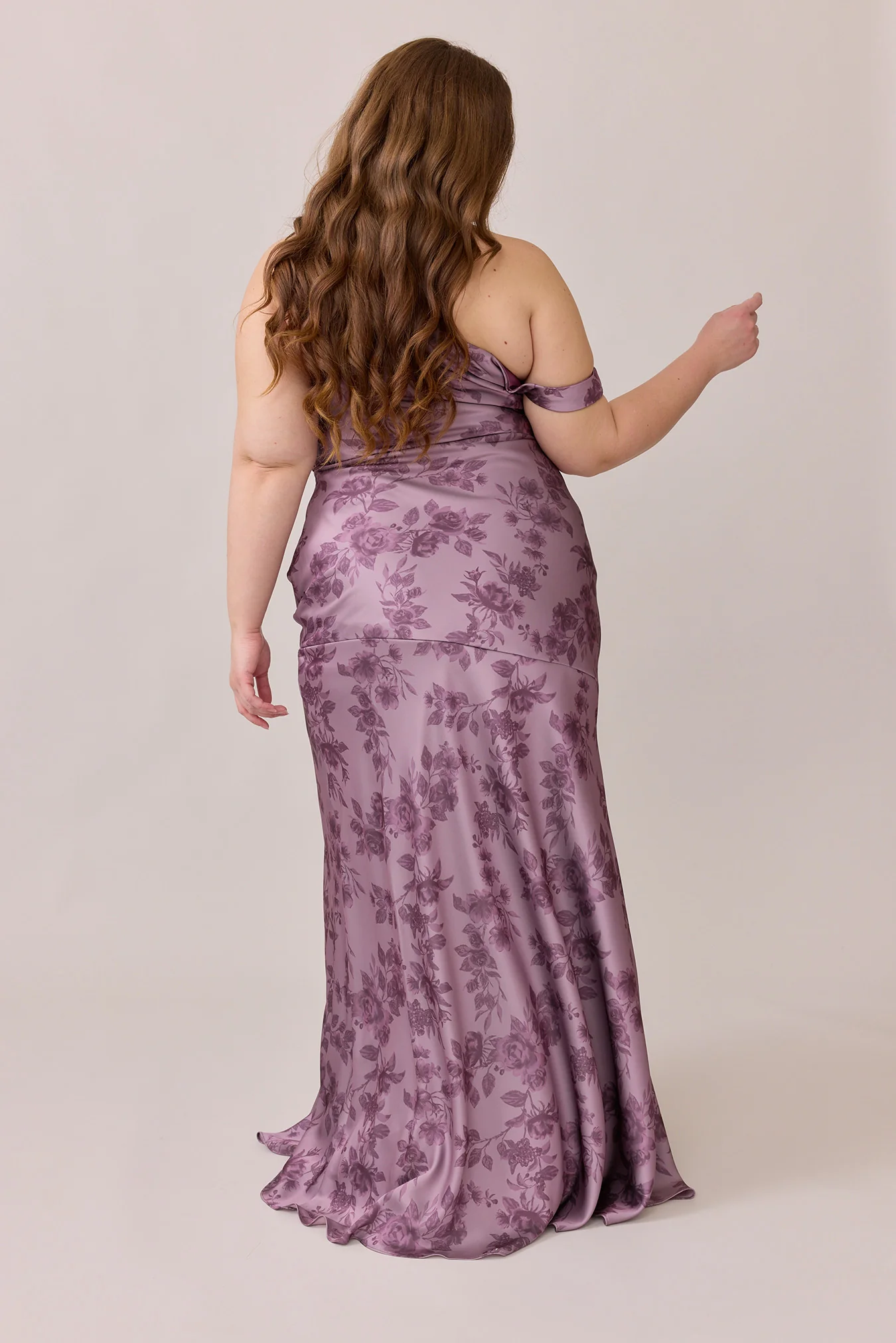 Livvy Satin Floral Print Dress | Made To Order - Image 34