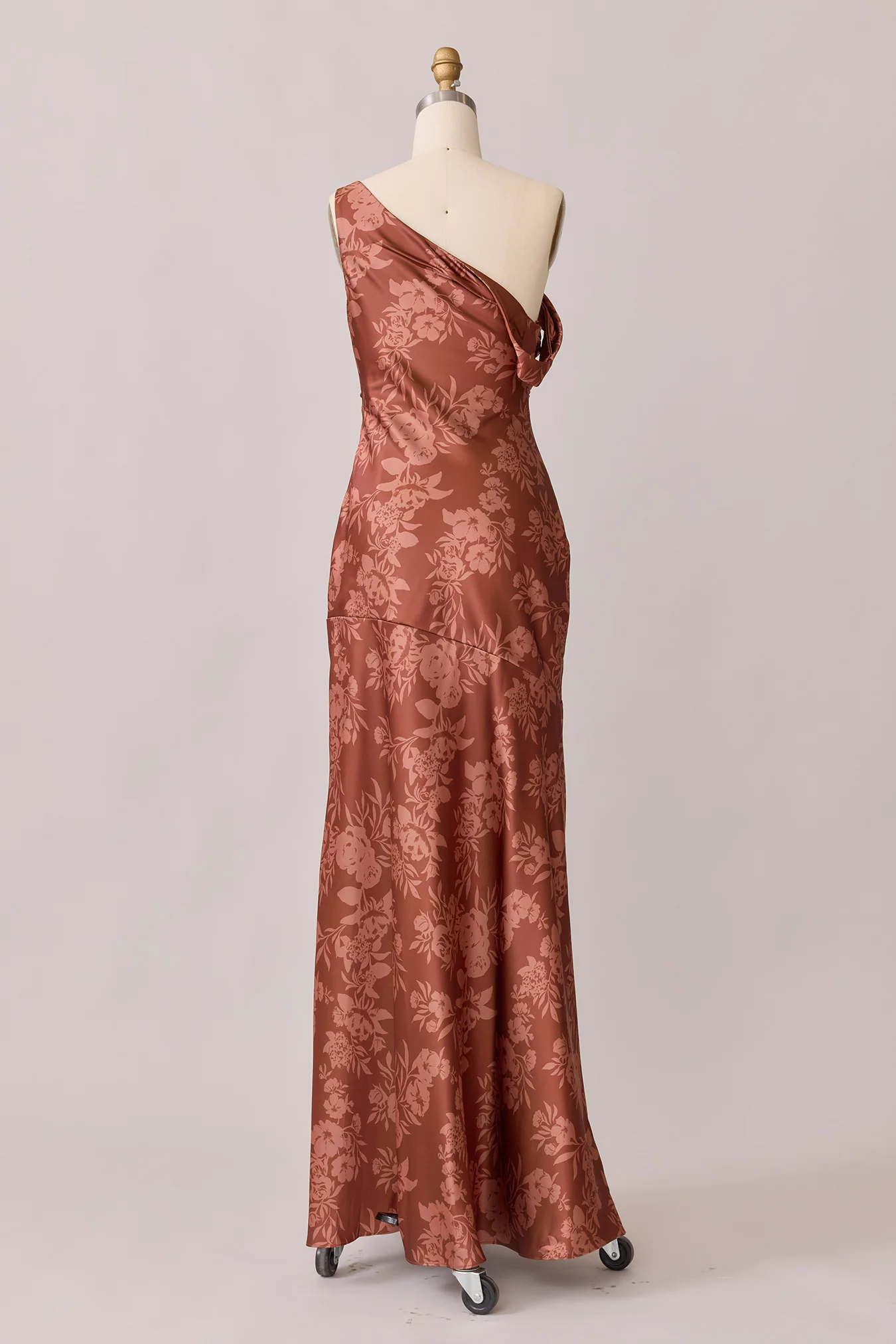 Livvy Satin Floral Print Dress | Made To Order - Image 48