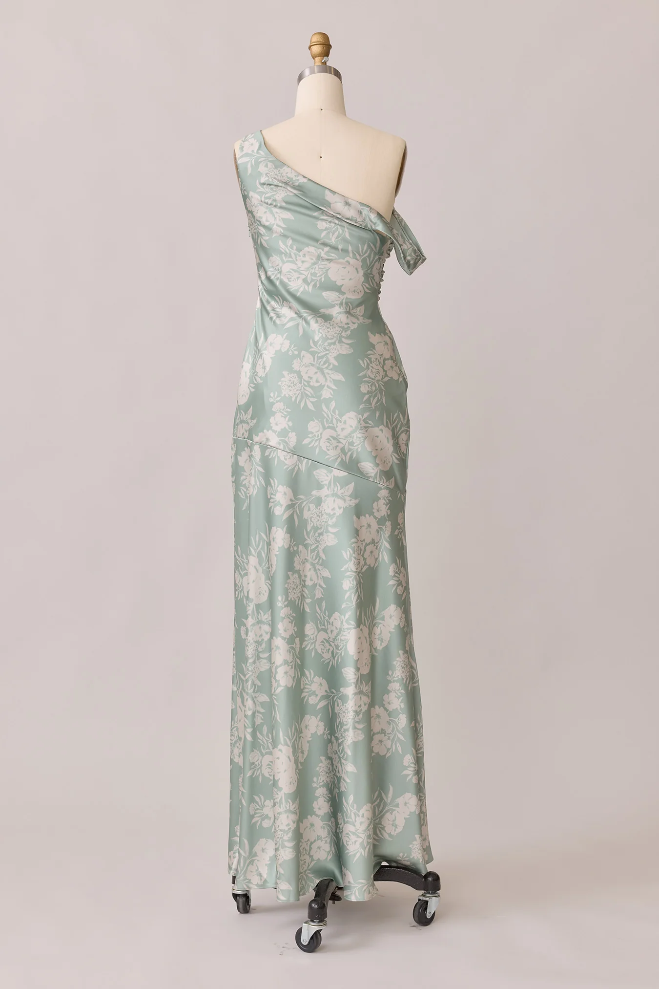 Livvy Satin Floral Print Dress | Made To Order - Image 50