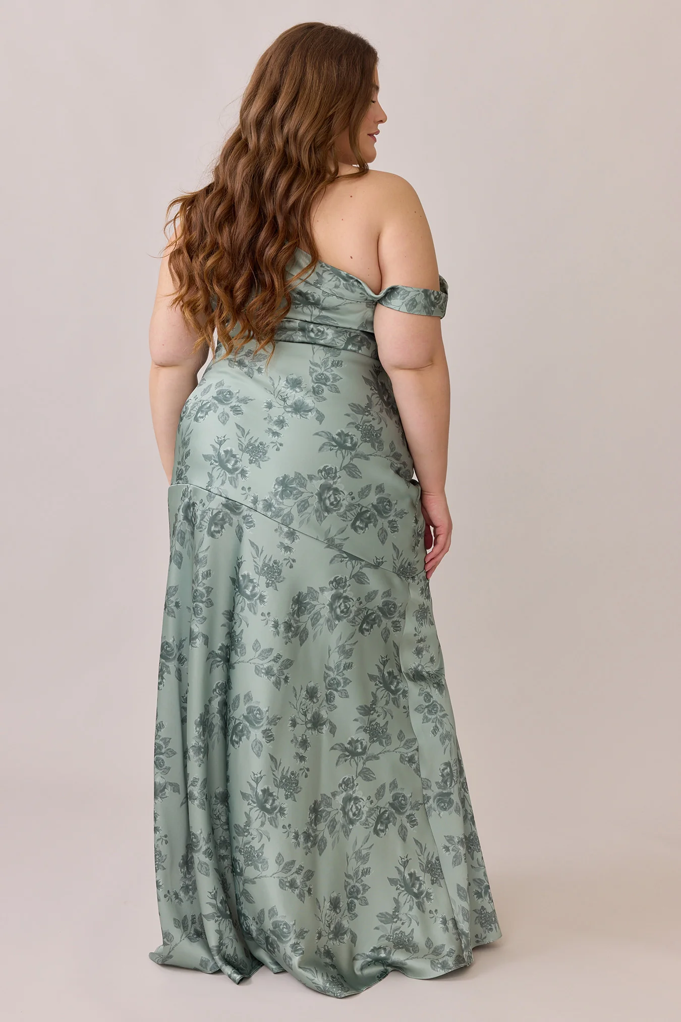 Livvy Satin Floral Print Dress | Made To Order - Image 54