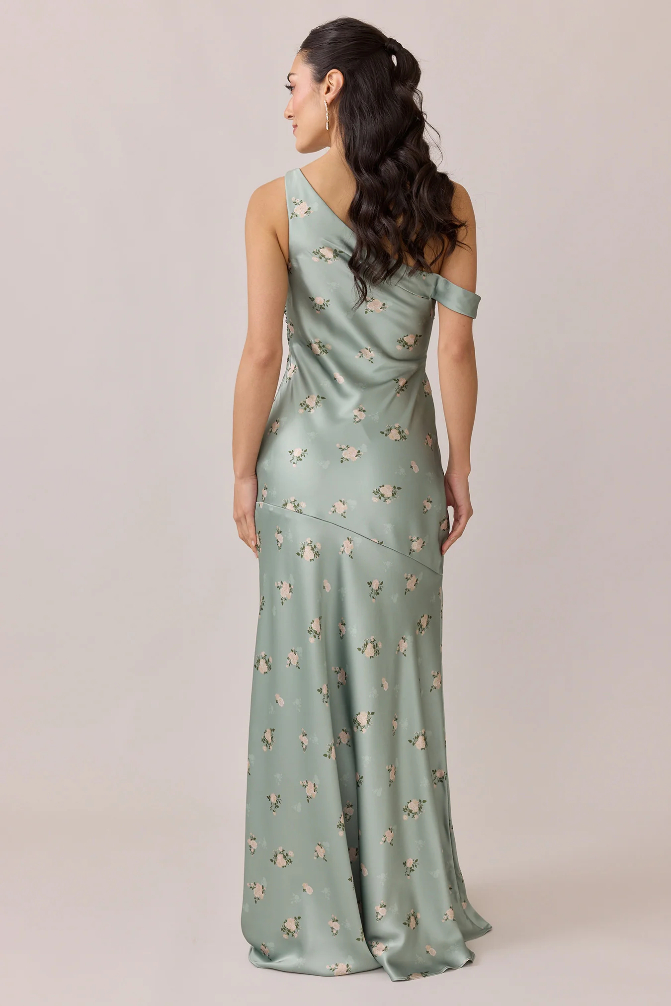 Livvy Satin Floral Print Dress | Made To Order - Image 57
