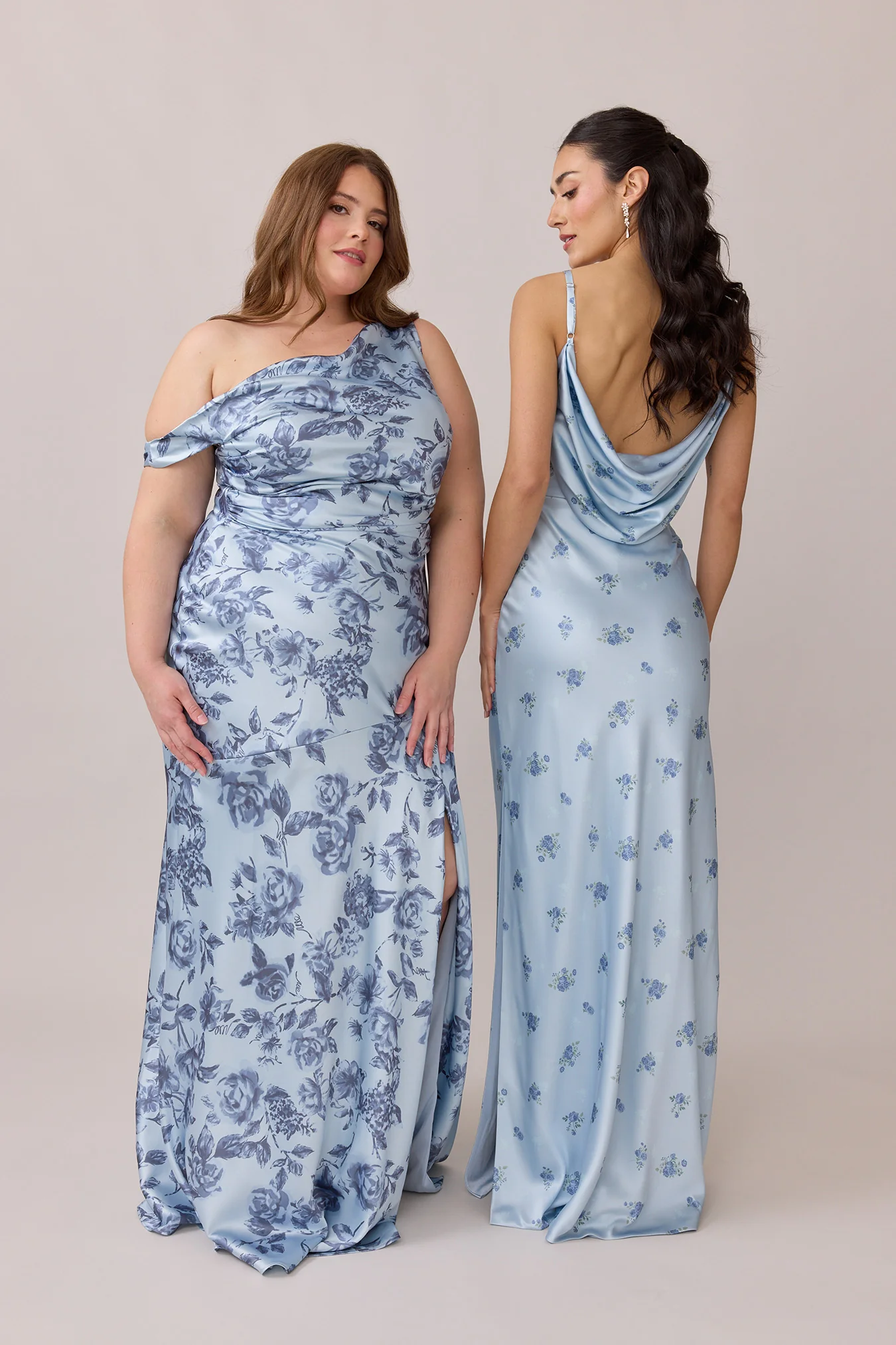 Livvy Satin Floral Print Dress | Made To Order - Image 61
