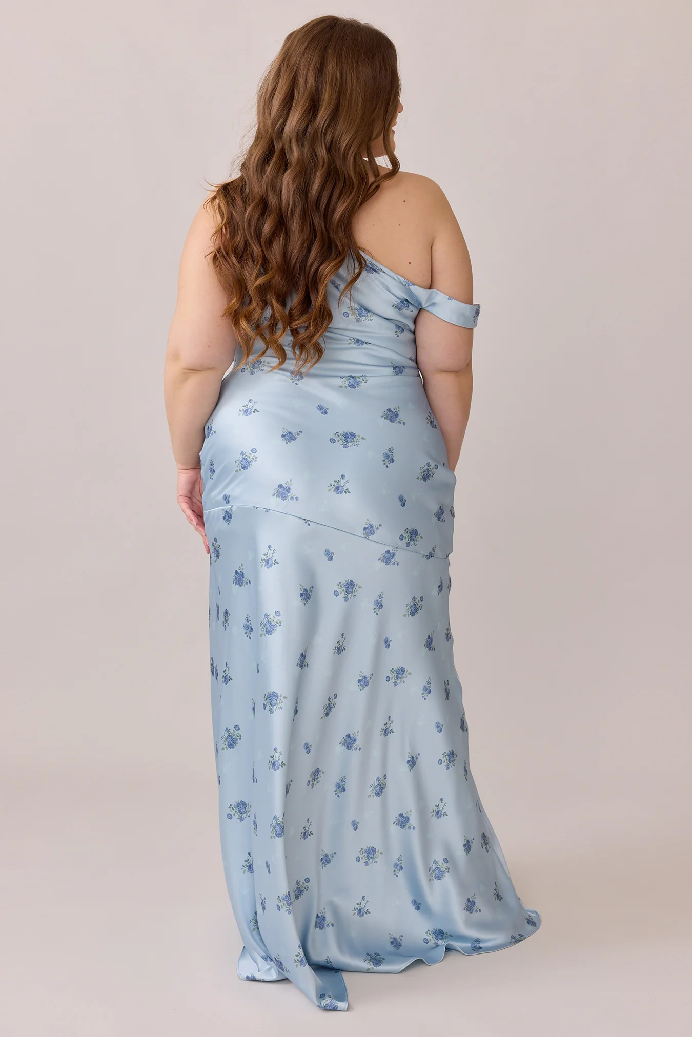 Livvy Satin Floral Print Dress | Made To Order - Image 63