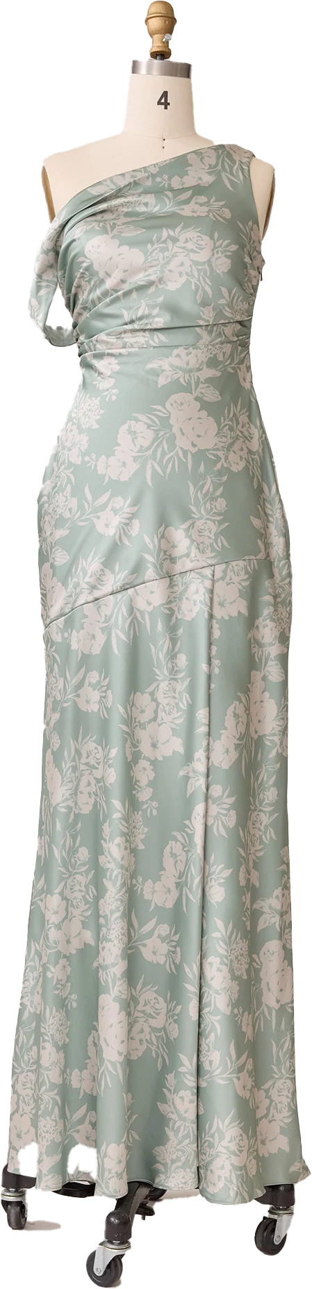 Livvy Satin Floral Print Dress | Made To Order - Image 81