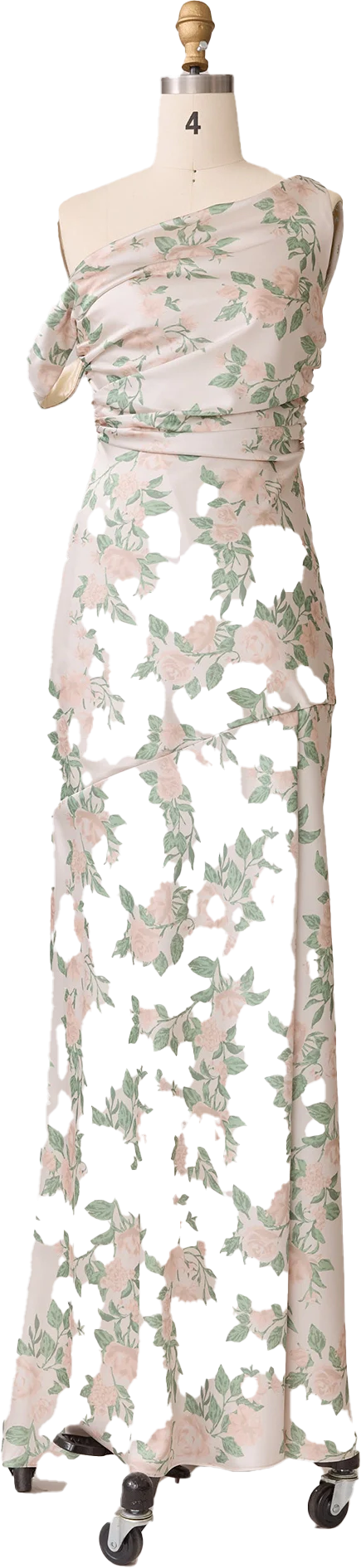 Livvy Satin Floral Print Dress | Made To Order - Image 86