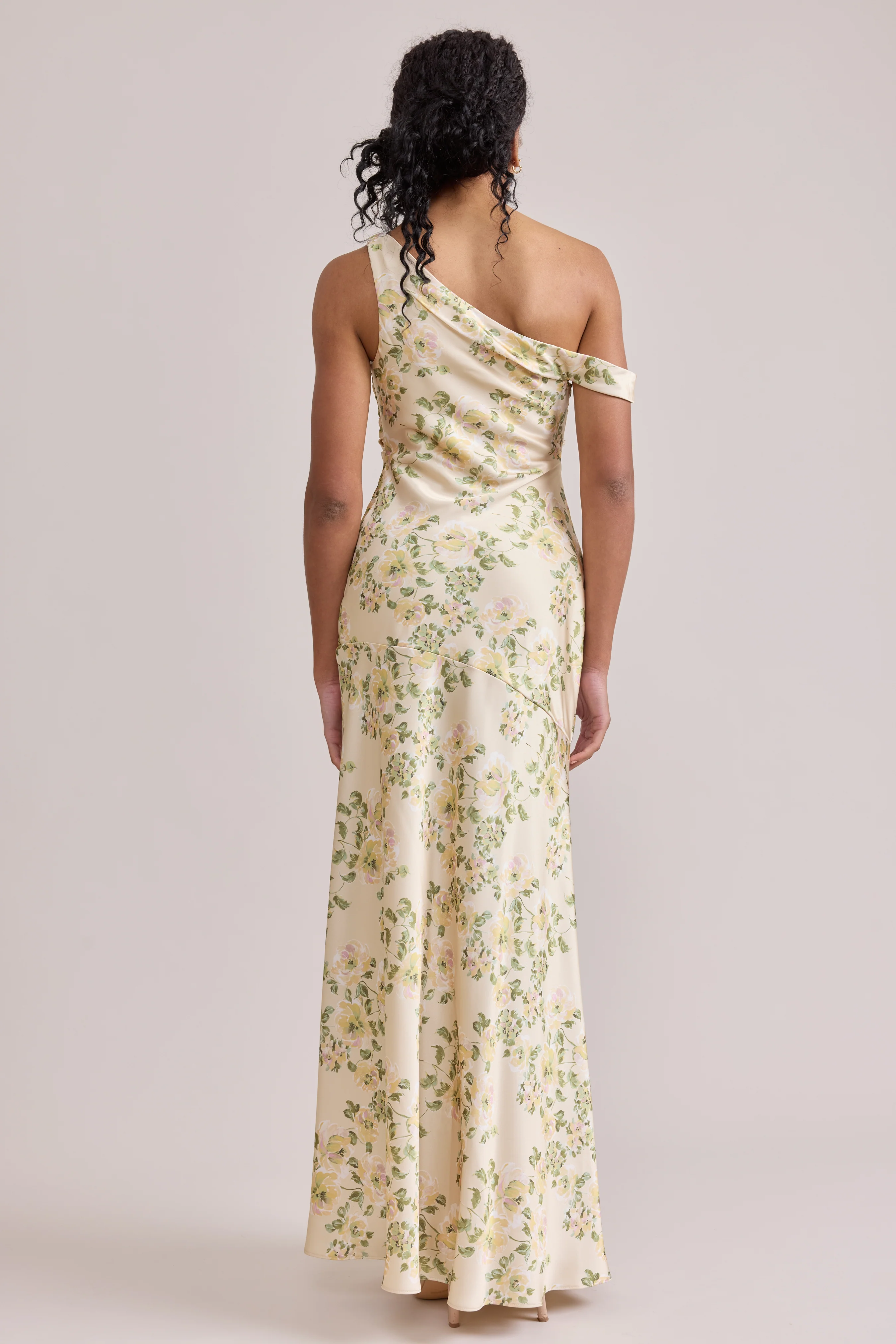 Livvy Satin Floral Print Dress | Made To Order - Image 95