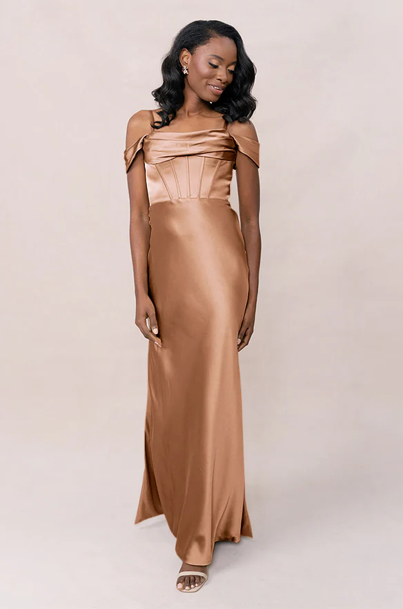 London Convertible Satin Dress | Made To Order - Image 100