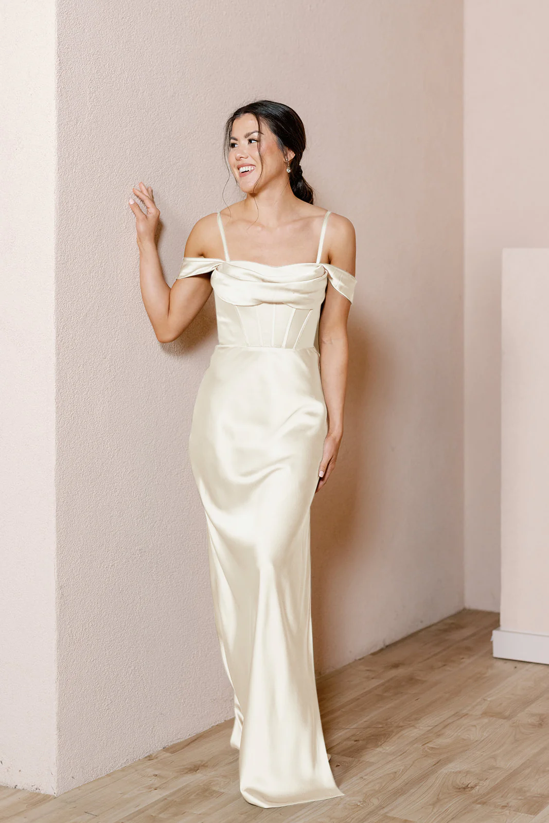 London Convertible Satin Dress | Made To Order - Image 101