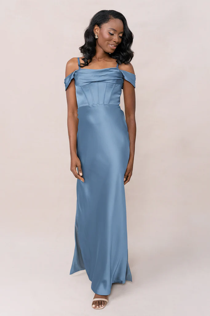 London Convertible Satin Dress | Made To Order - Image 111