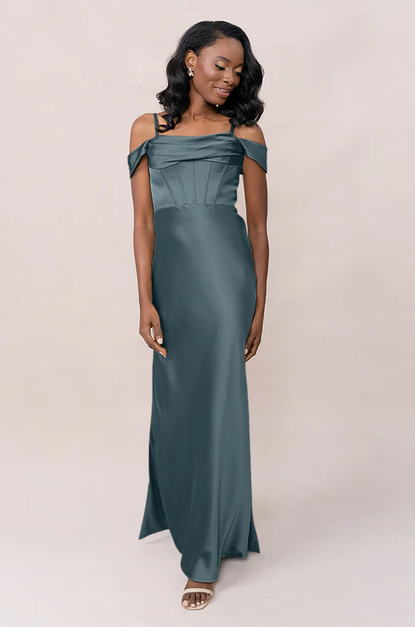 London Convertible Satin Dress | Made To Order - Image 70